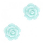 Kunsthars Roos kraal 10mm Light turquoise blue